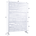 thumbnail image 3 of Tcbosik Metal Privacy Screen for Indoor & Outdoor, 76"H x 48"W Decorative Fence, Privacy Fence Panel for Yard, Lawn, Poolside, Backyard, White, 3 of 8