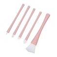 thumbnail image 1 of 5Pcs Makeup Brushes Pink Apply Evenly Soft Touch Portable Silicone Lip Brush for Makeup, 1 of 8