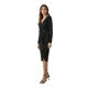 thumbnail image 1 of Principles - Vestido Midi Fruncido de Ponte para Mujer (Negro), 1 of 4