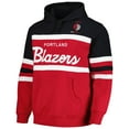 thumbnail image 2 of Men's Mitchell & Ness Red/Black Portland Trail Blazers Head Coach Pullover Hoodie, 2 of 5