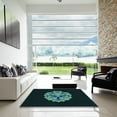 thumbnail image 6 of Ahgly Company Indoor Round Patterned Night Black Area Rugs, 4' Round, 6 of 6