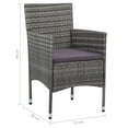 thumbnail image 2 of vidaXL Patio Dining Set Outdoor Garden Dinette Seating Multi Colors 5/7 Piece, 2 of 9