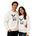 thumbnail image 5 of Yteetum Couples Matching Christmas Sweatshirts Oversized Crewneck Christmas Pullover Hoodless Sweatshirts Mens Womens Round Neck Xmas Graphic Print Loose Fits Long Sleeve Sweatshirts Christmas Gifts, 5 of 9