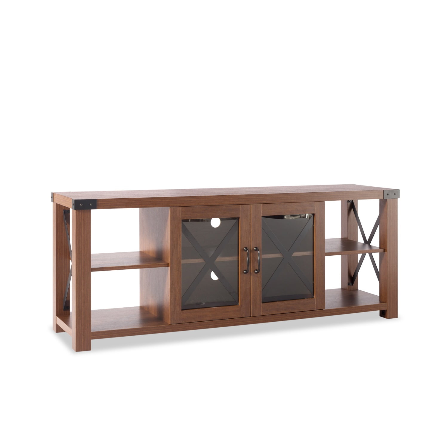 Kadyn MDF TV Cabinet, Home Modern Farmhouse TV Stand with Door and Storage space, Storage Cabinet Table for Living Room, Brown