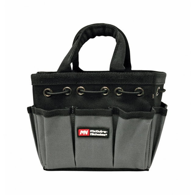 Bolsa para herramientas McGuire-Nicholas, 10 cm x 15 cm, poliéster, negra, 8 bolsillos