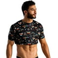 thumbnail image 2 of Pali Diverso Sexy Gay Lesbian Queer LGBTQ Rainbow Pride Flag Print Cropped Crop Top Party Workout Quick Dry Shirt  (Small, Black), 2 of 7