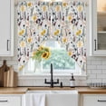 thumbnail image 6 of Wildflowers Blossom Swag Valances for Windows, Kitchen Curtains 36 Inch Length 2 Panels Set, Spring Farmhouse Botanical Floral Short Curtains for Small Windows Rod Pocket Cafe Curtains Drapes 28"x36", 6 of 8