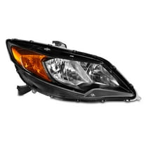 AKKON - Fit 2014-2015 Honda Civic Coupe 14-15 OE Style Halogen Type Headlight Headlamp Black Passenger Right Side