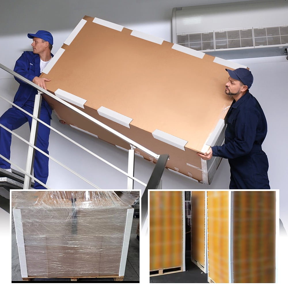 20pcs Cardboard Edge Protectors 2" x 2" x 12" Packaging Cardboard Corner Protectors White V-Board Reinforced Corner Guards