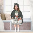 thumbnail image 7 of FORMRS Wearable Blanket Hoodie with Sleeves for Kids Cozy Flannel Sweatshirt, Snowman Family, 7 of 7