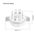 thumbnail image 2 of Uxcell 8pin Tube Socket Ceramics, Vacuum Tube Protect Tube Pin Socket Tinning Plated, for KT66 4Pack, 2 of 5