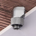 thumbnail image 4 of 2pcs G1/4 Thread 90 Degree Fitting Adapter Brass Rotary Fitting Water Cooler Connector for Computer PC Water Cooling System (Silver), 4 of 8