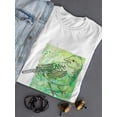 thumbnail image 3 of Transparent Bird Green Color T-Shirt Women -Image by Shutterstock, Female Large, 3 of 4