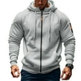 thumbnail image 2 of MHFRRA Sudadera con Capucha y Cremallera, Chaqueta con Cremallera Completa, Sudadera Ligera y Suave para Uso Deportivo Informal Al Aire Libre, Ajuste Cómodo Gris, 2 of 4