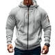 thumbnail image 2 of MHFRRA Sudadera con Capucha y Cremallera, Chaqueta con Cremallera Completa, Sudadera Ligera y Suave para Uso Deportivo Informal Al Aire Libre, Ajuste Cómodo Gris, 2 of 4
