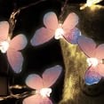 thumbnail image 4 of PATLOLLAV Christmas Butterfly String Lights,78.7 Inch 10 LED Vintage Style Copper Wire Butterfly Fairy Lights Battery Operated for Garden Wedding Party Holiday Christmas Tree Decoration, 4 of 5