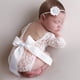 thumbnail image 4 of Peleles de encaje para recién nacidos, accesorios de fotografía con lazo, tocado, trajes de sesión de fotos para bebés, niños, niñas, princesas y gemelos, 4 of 8