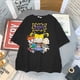thumbnail image 3 of Camisetas de algodón de estilo Vintage de cómics elegantes, camisetas holgadas de verano con cuello redondo para mujer, nuevas camisetas de Harajuku para adolescentes de 2021, ropa Kawaii para estudia, 3 of 4