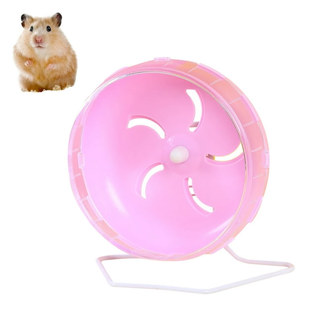 Roue Silencieuse pour Hamster Grande Petite Roue d'Exercice pour Animaux avec Support pour Hamsters Souris Jouet Durable