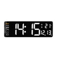 thumbnail image 2 of Reloj de pared digital Zulema con temperatura USB Luces blancas, 2 of 8