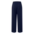 thumbnail image 5 of SNKSDGM Women's Plus Dress Pants Women Tall Plus Women's Pants Petite Women High Waisted Wide Leg Pants Fashion Drawstring Elastic Trousers Comfy Straight Leg Long Pants with Pockets, 5 of 5