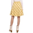 thumbnail image 3 of Falda A Línea de Mujer INSPIRE CHIC con Cintura Elástica, Largo a la Rodilla, XL, Amarillo, 3 of 6