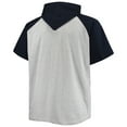 thumbnail image 3 of Men's Heathered Gray/College Navy Seattle Seahawks Big & Tall Raglan Short Sleeve Pullover Hoodie, 3 of 3