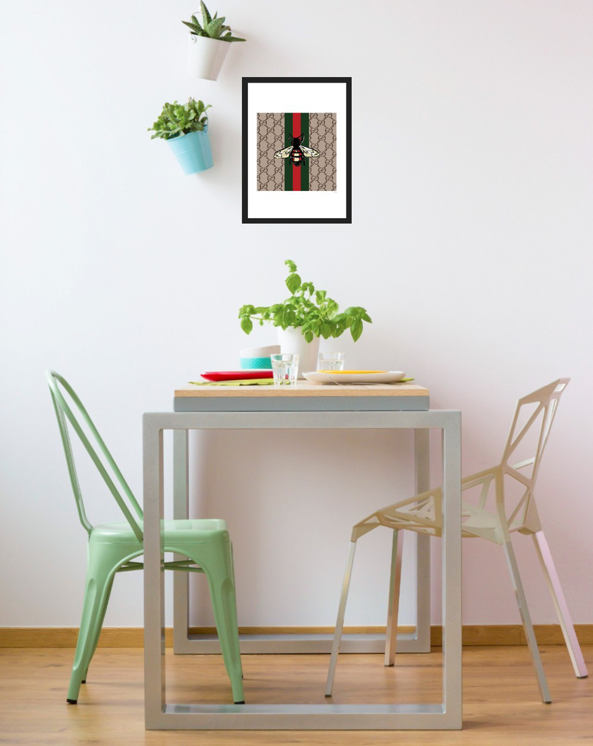 Venice Beach Collection's Designer Fashion Bee 14x18 Framed Print