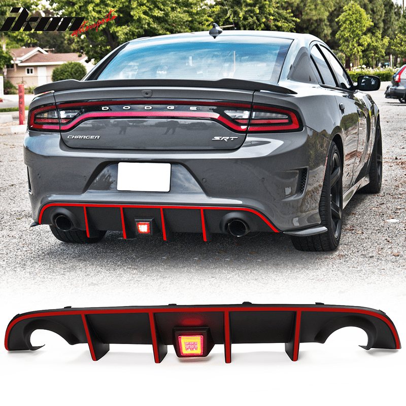 Compatible With 1520 Dodge Charger SRT Rear Diffuser with LED Lamp