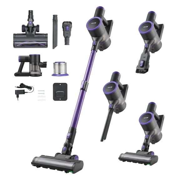 Cordless Vacuum Cleaner, 25KPA Max Powerful Suction, Rechargeable Anti-Tangle Stick Vacuum with Dust Cup, Lightweight Handheld Vac with 35mins Runtime for Home, Carpet, Pet Hair, Hard Floor