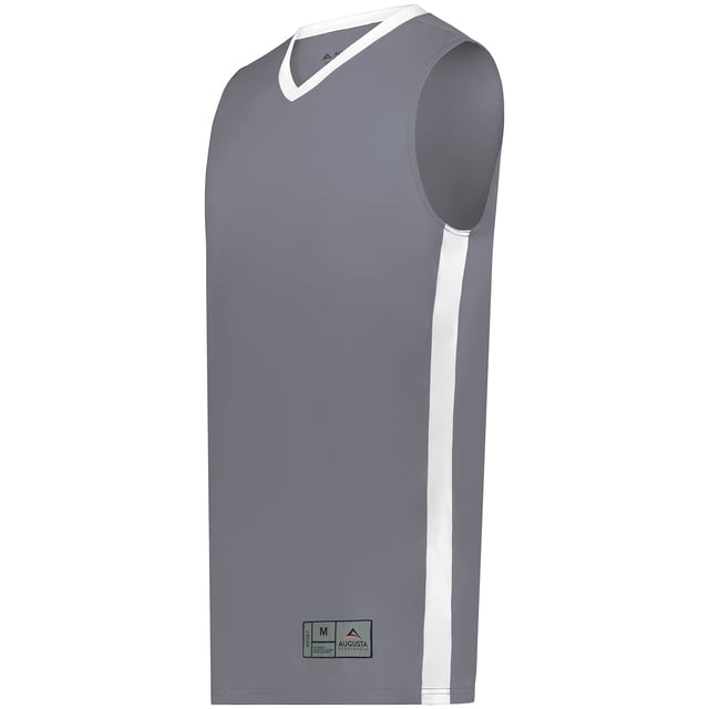 Augusta Sportswear Men's Standard Match-Up Basbketball Jersey, Graphite/White, Small