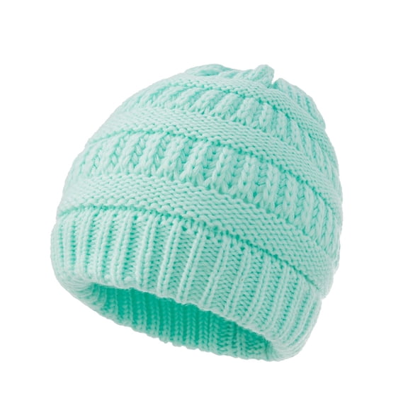 Dwellite Hats for Women Warm Winter Cuffed Soft Hats Unisex Warm Winter Hat Fits Gift for Women Green