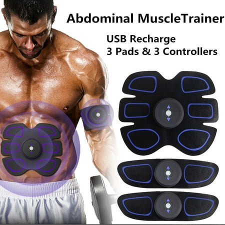 USB Charge ABS Stimulator, Muscle Training Gear Abdominal Muscle Trainer Fit Body Office Home Exercise Shape Fitness 6