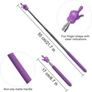 2Pcs Telescopic Teachers Pointer, Extendable Handheld Pointer, Mini Retractable Classroom Finger Pointer And Presentation Finger Pointer for Elementary School Kindergarten Teachers