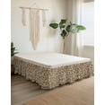 thumbnail image 2 of Leopard Wrap Around Bed Skirts for Queen Bed 18" Drop, Bed Skirt with Adjustable Elastic Belt Dust Ruffle Bed Valance for Bedroom Hotel Luxury Rustic Brown Animals Art Modern Bed Frame Cover, 2 of 7