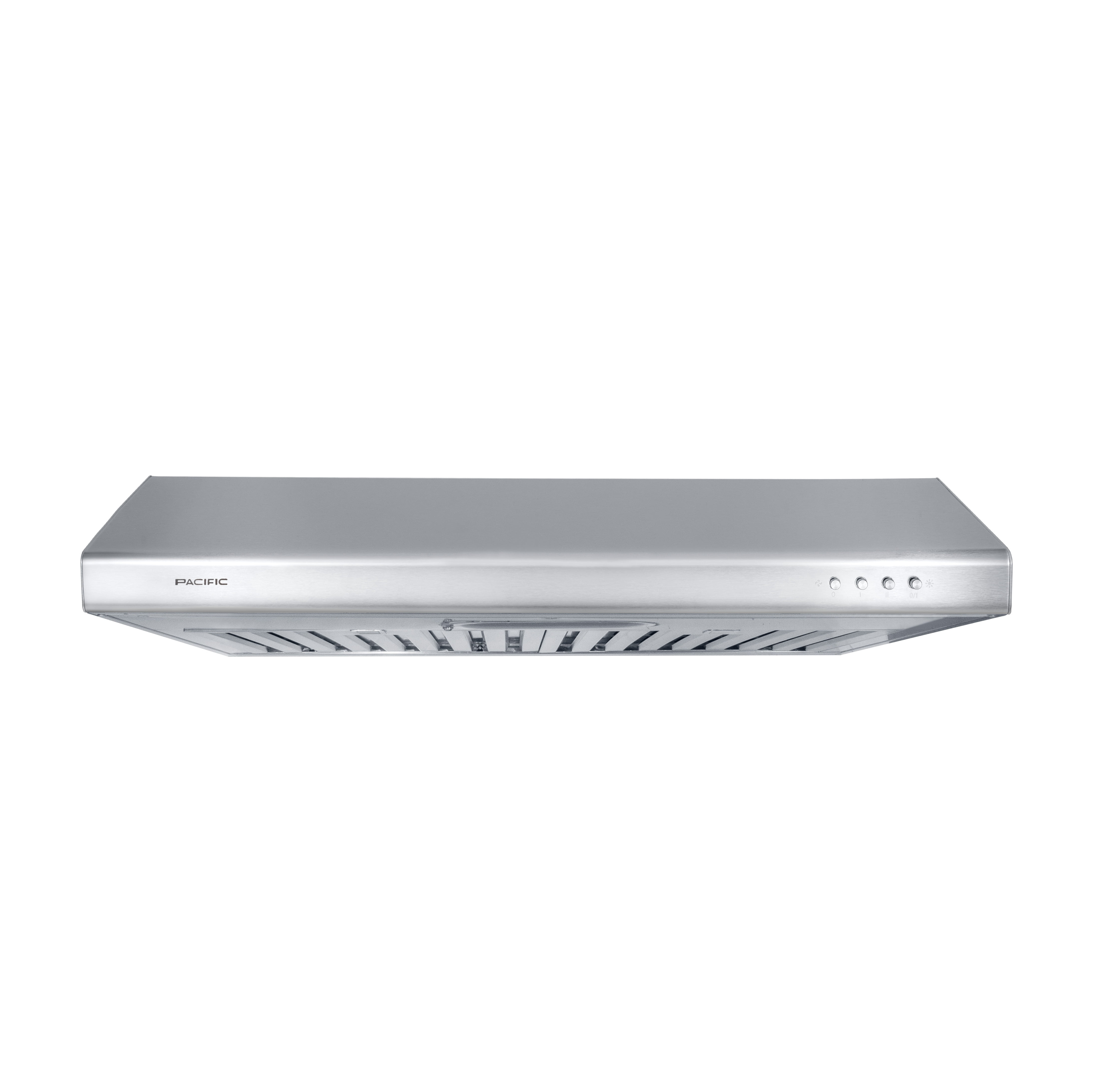 Pacific PR1830AS 30" Under Cabinet Range Hood, 550 CFM, Stainless Steel, 2-Speed, Baffle Filter, LED Lighting