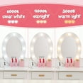 thumbnail image 6 of Zzistar Girl Vanity Table and Chair Set, Kids Wood Makeup Dressing Table with Lights, Mirror, Drawer & Stool, 6 of 9