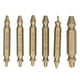 thumbnail image 3 of 6 piezas de extractor de tornillos rotos, brocas extractoras de doble cabezal de acero de alta velocidad con revestimiento de titanio, 3 of 15