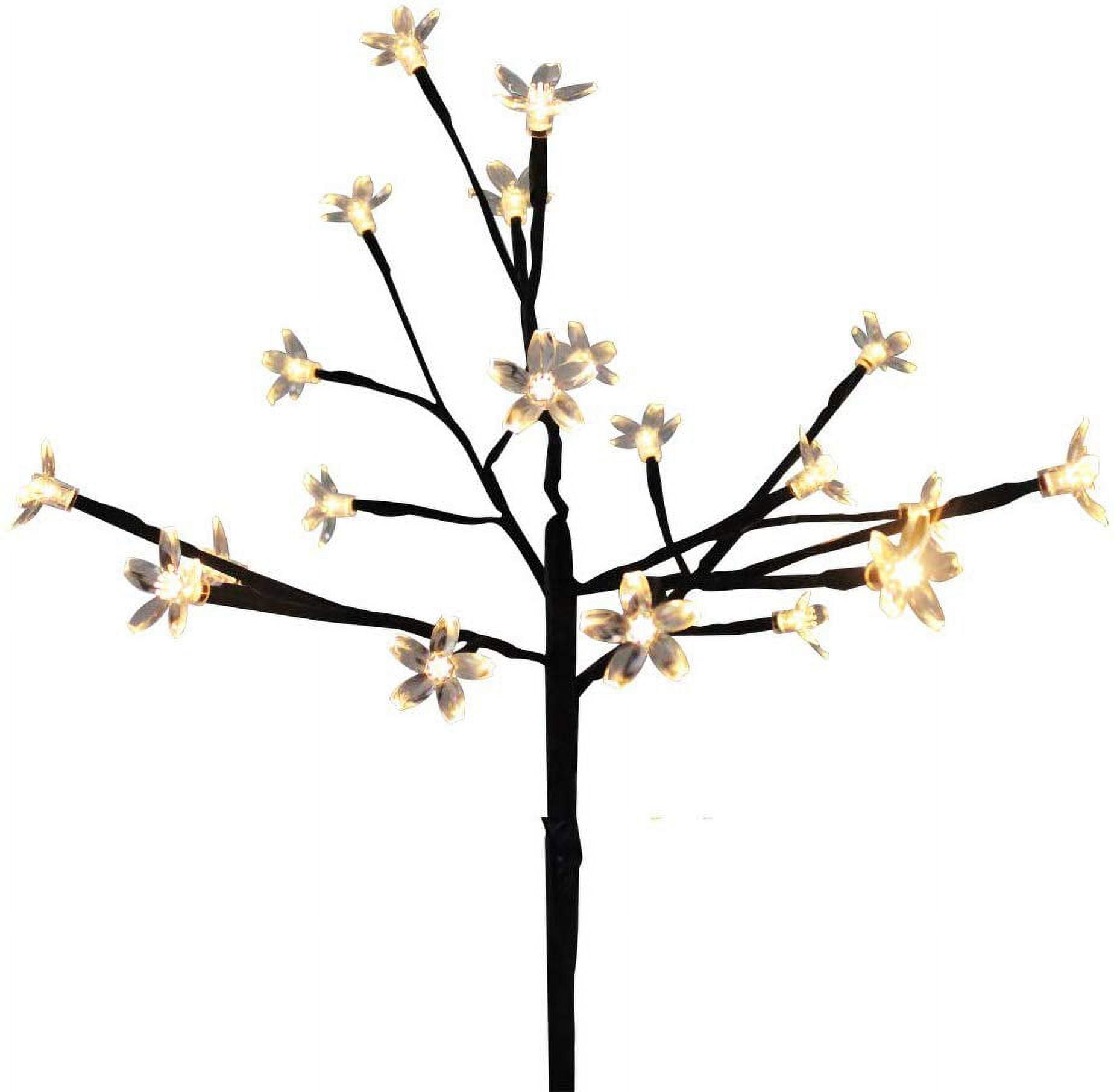 EpicGadget Solar Flower Fairy Light, Warm White Stainless Steel Solar Path Lights for Outdoor Landscape Lighting, Lawn, Patio, Yard, Walkway, Driveway, Garden (Warm White) (4 Pieces)