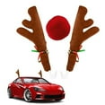 thumbnail image 4 of Shoreew 3Pcs Christmas Car Decorations Car Reindeer Antlers Red Nose Kit Festive Auto Accessories for Sedans Trucks, 4 of 6
