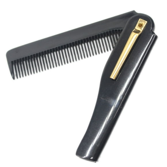 Men Folding Pocket Clip Plastic Portable Head folding comb Plastic Beard Combs Bussiness Trip Travel Lightweight Comb
