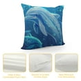 thumbnail image 4 of Shiartex Dolphin Print Throw Pillow Covers Decorative Pillow Cover Square Cushion Cases Soft Cushion Cover Throw Sofa Pillow Case for Home Decor Living Room Bed Couch Car, 4 of 5