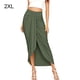thumbnail image 5 of Minnieouse de poliéster para mujer, reemplazo Irregular de otoño, fácil de combinar, Color sólido, plisado, para oficina, viaje, faldas, ropa Prendas para la parte inferior del cuerpo XXL Verde, 5 of 5