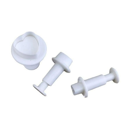 

3Pcs/Set Love Heart Plunger Fondant Cutter Sugarcraft Cake Decorating Tools DIY