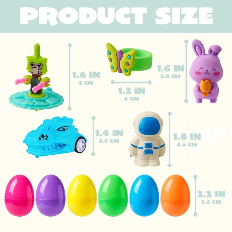 Joyfy 80 Packs Prefilled Easter Eggs with Assorted Toys,Easter Egg