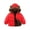 Red, variant on Toddler Winter Puffer Coat Fleec𝖾 Padded Jacket Hooded Bear Ears Outerwear Clothing Kids Boys Girls 1-6 Years Snowsuit Parka Anorak Down Coat Winter Wear Apparel