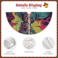 thumbnail image 3 of Daiia Neon Zombie Skull Drawing Merry Christmas Tree Skirt , Xmas Large Lace-up Tree Skirt, Santa Snowflakes Rustic Home Decorations New Year Party Farmhouse Decor-30", 3 of 6