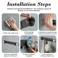 thumbnail image 4 of Heavy Duty Adhesive Hooks for Bathroom & Kitchen | Strong Non-Drill Wall Hooks | No Falling Clear Plastic Storage Hooks | Easy Installation, 4 of 6