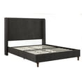 thumbnail image 7 of Queen Bed Frame Upholstered Bed with Tall Headboard, Velvet Platform Bed Queen Size, No Box Spring Needed, Easy Assembly, Dark Gray, 7 of 7