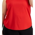 thumbnail image 3 of ID Ideology Women's Birdseye Mesh Tank Top Red Size 2X, 3 of 3
